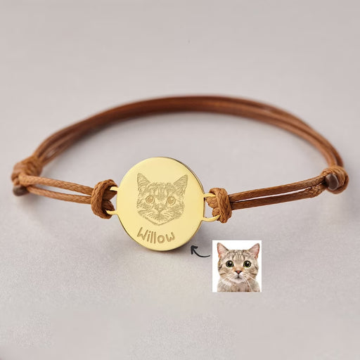 DIY Dogs And Cats Pet Memorial Braided Rope Adjustable Size Custom Bracelet