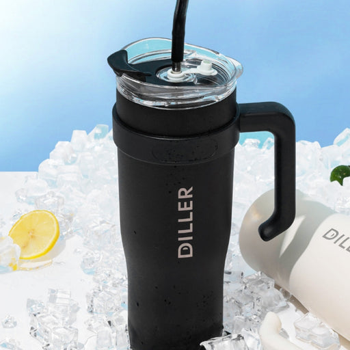 Stainless Steel Handle Car Water Straw Thermal Insulation Cup