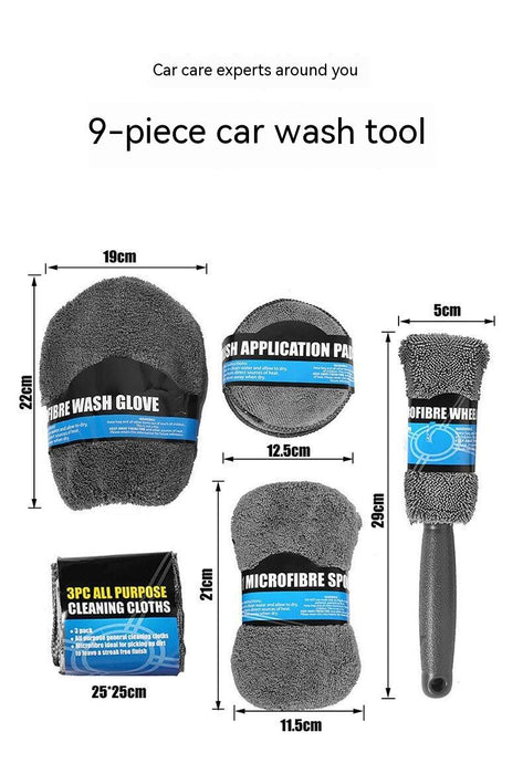 9-piece Car Wash Cleaning Set Washing Tools