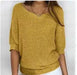 Solid Color Round Neck Sweater Women's