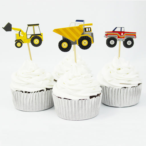 Tractor Forklift Inserts Insertion Article Cake Decoration 24pcs