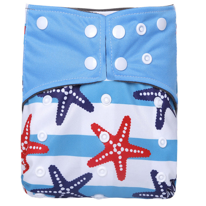 Baby Washable Bamboo Charcoal Cloth Diaper Pants Digital Printing