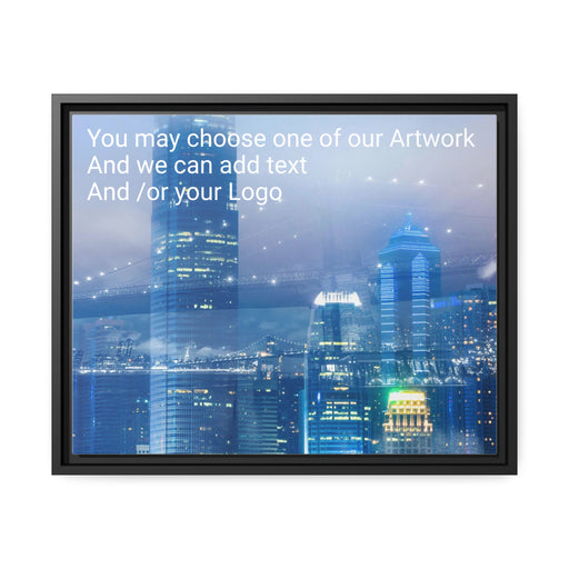 FD - City Bridge Canvas Gallery Wraps (Add your logo) Matte Canvas, Black Frame