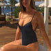 AliExpress Explosion models Bikini New Solid Color Siamese Swimwear Women Sexy Bikini Multicolor Swimwear