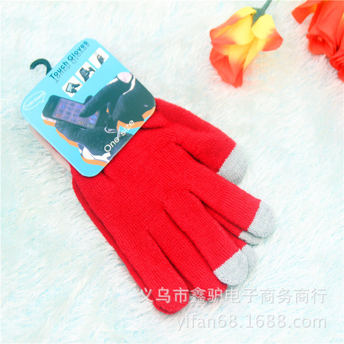 Touch screen gloves warm knit wool touch screen gloves winter touch gloves