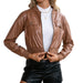 PU Motorcycle Leather Jacket Top Women