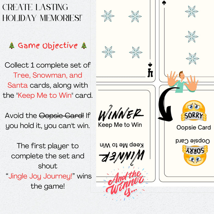 Jingle Joy Journey | Festive Christmas Card Game for Family & Friends | Digital Download