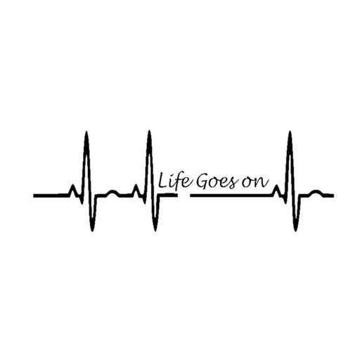 Reflective Car Stickers Love Life Heartbeat Track Body Stickers