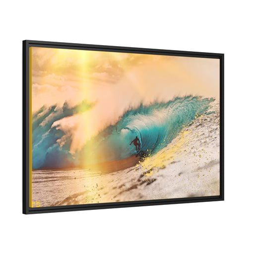 FD - Swimming in the ocean - Matte Canvas, Black Frame