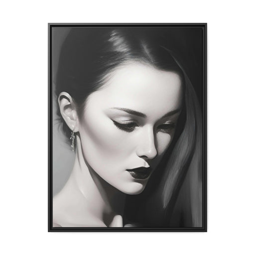 Woman's Silent Expression Collection. Captivating Black & White Art - Open Eye