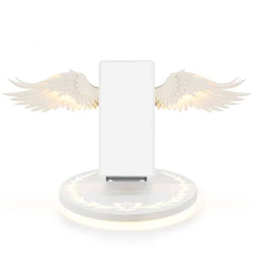 Universal Colorful LED Angel Wings Qi Wireless Charger Charge Dock For Mobile Phone Fast Charger