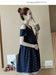 Polka Dot Loose Short Sleeve Off-The-Shoulder Mid-Length Maternity Dress