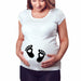 Women T-Shirts Slim Maternity Funny Letter Tops O-Neck Pregnancy Women