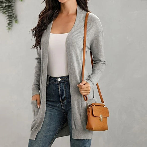 Women's Long-Sleeved Knitted Cardigan