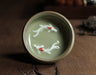Celadon Tea Set, Tasting Cup, Small Fish Tea Cup, Geyao Ice Cracked Glazed Carp Cup, Small Tea Bowl
