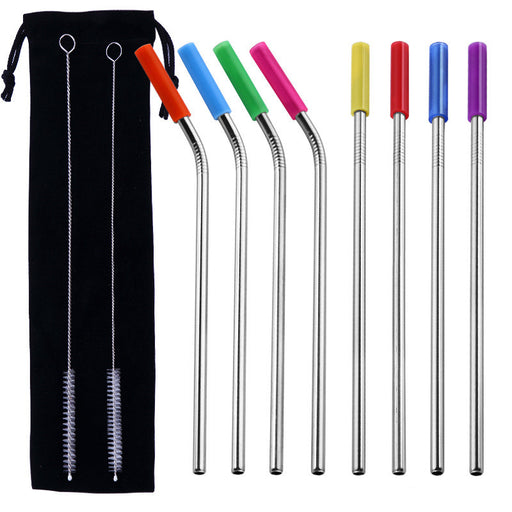 Straw Silicone Cover Food Grade Stainless Steel Straw
