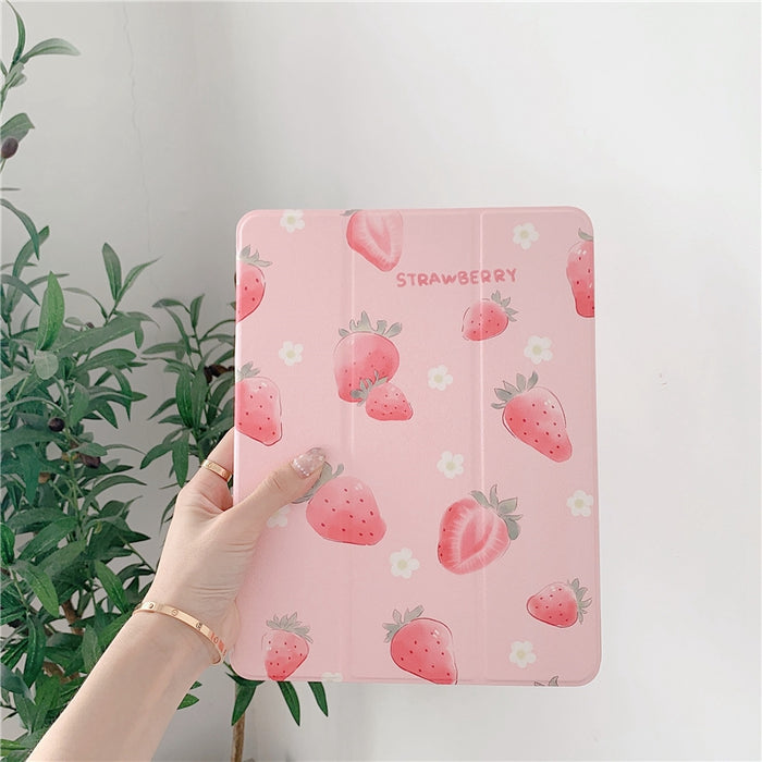Compatible with Apple, Cute Cartoon Case with Pencil Slot 11 Inch Case for iPad AIR 3 10.9 10.5 Pro Air2 9.7 Mini 5