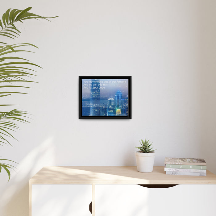 FD - City Bridge Canvas Gallery Wraps (Add your logo) Matte Canvas, Black Frame