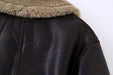 Women's Casual Fur Brown Double-sided Short Coat