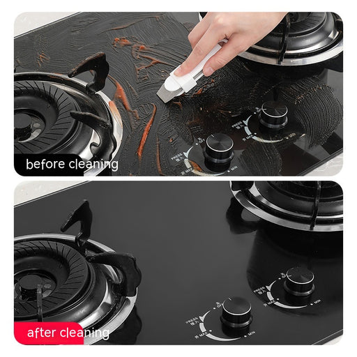 Clean The Stove And Wipe The Dirt On The Wall Tiles