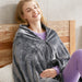 Winter Flannel Heated Blanket Cold Protection Body Warmer Usb Heated Warm Shawl Electric Heated Plush Blanket