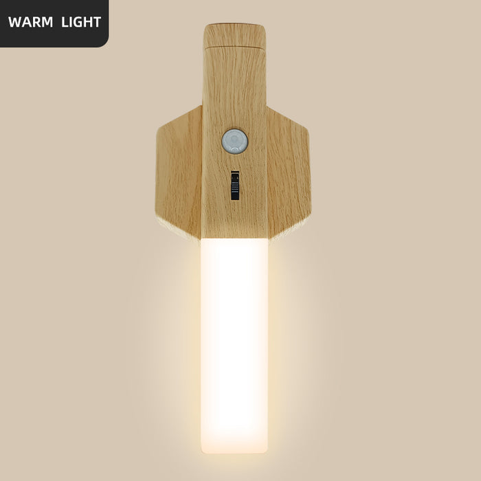 Smart Home Wooden Moving Body Induction Lamp
