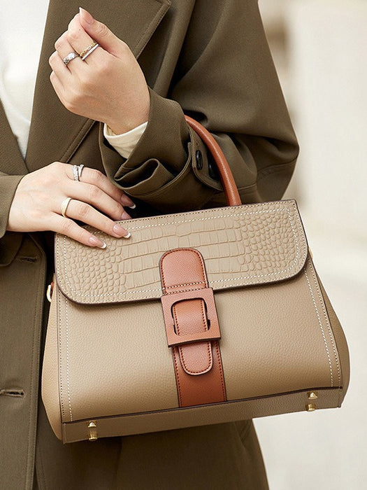 Women's Fashion Crossbody Handbag Contrast Color