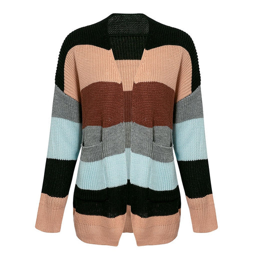Colorblock sweater cardigan