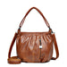 Retro Pleated Design Bucket Bag Fashion All-match Shoulder Messenger Bags For Women Handbag