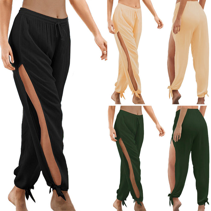 Women With Loose-fitting Low-waisted Wide-legged Pants
