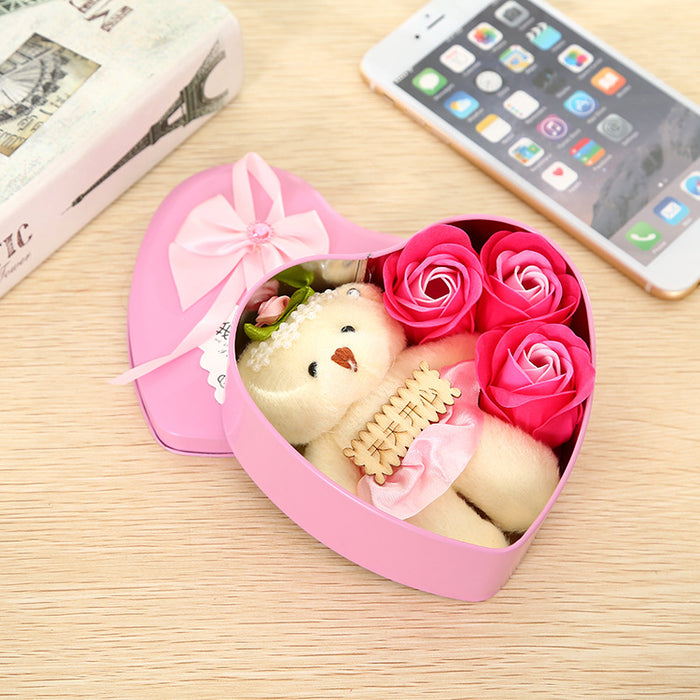 Soap Flower Heart Rose Gift Box