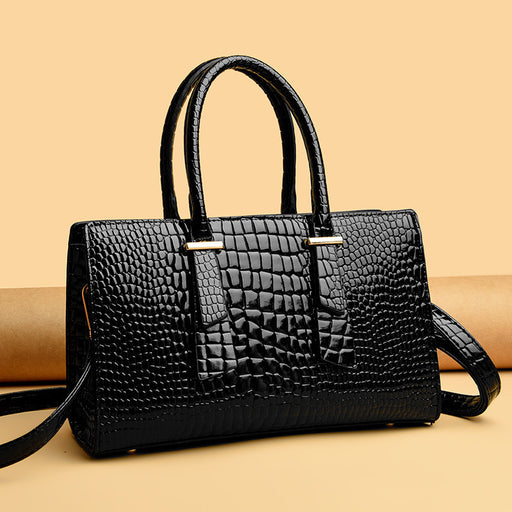 Women's Fashion Retro Crocodile Pattern All-match Shoulder Messenger Bag