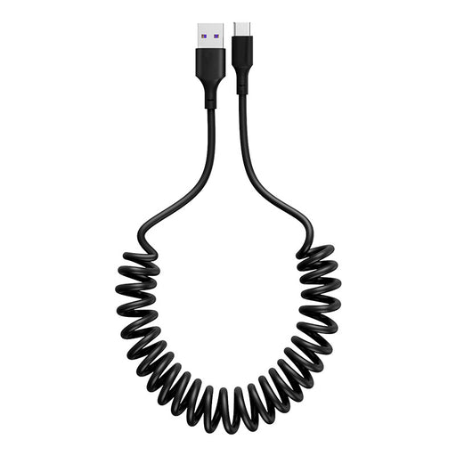 Spring Stretching Data Cable Mobile Phone Car USB