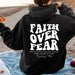 Faith Over Fear Sweatshirt,Christian Shirt,Bible Verse Hoodi