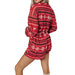 Women Christmas Pajama Sets Long Sleeve Crop Top Shorts 2Pcs