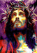 Abstract Portrait Art Of Jesus Canvas Painting On Wall