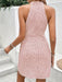 Summer Halterneck Printed Dress With Tied-waist Design Women's Shivering Dots Temperament Dress