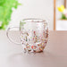 Creative Household Coffee Milk Dried Flower Quicksand Double Layer Glass Cup