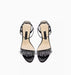 Black Strip Sandals Women's High Heels Stiletto Heel