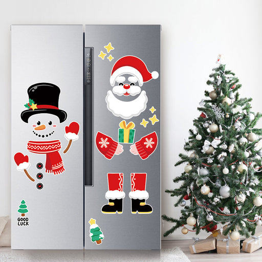 Santa Snowman Fridge Magnet Cute Magnetic Sticker