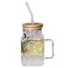 Borosilicate Transparent Glass Square Cup With Straw Glass With Lid Household Mug