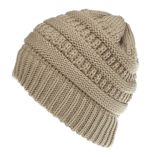 Women's Solid Color Wool Knitted Hat