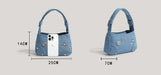 Retro Minority Design Small Handbag Summer New Metal XINGX Denim