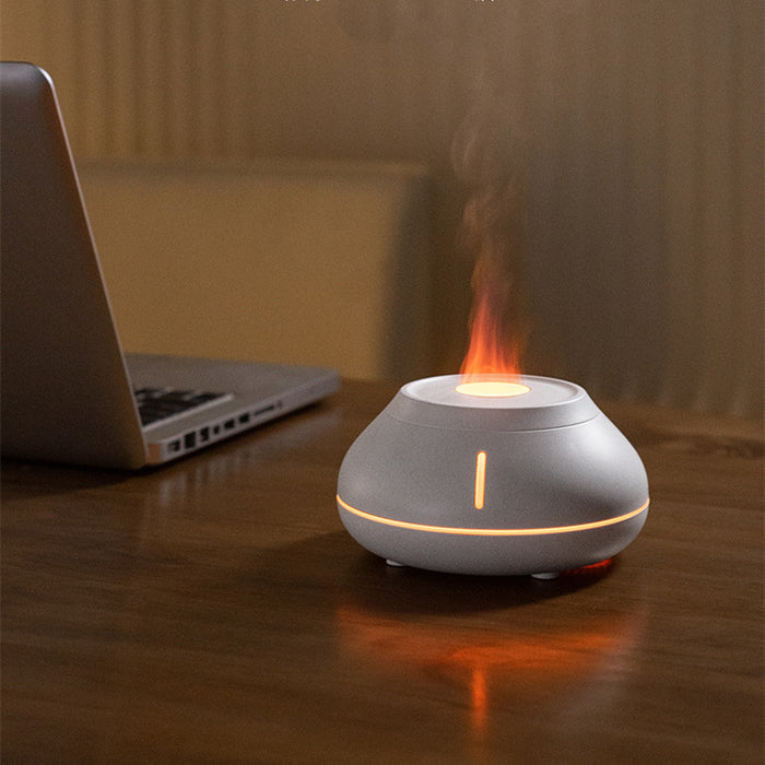 Colorful Simulation Flame Aroma Diffuser Desktop Creativity Humidifier