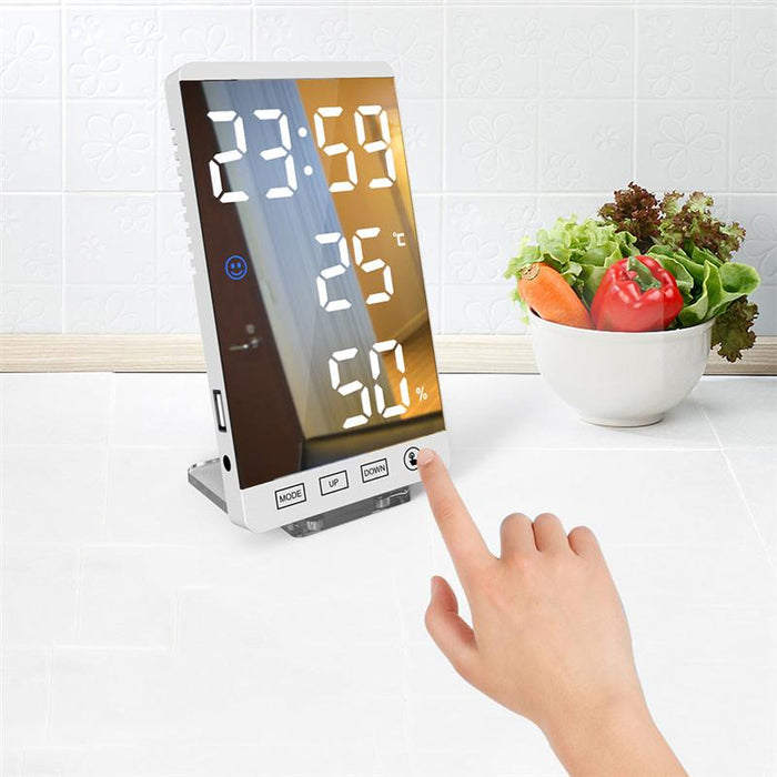 Multifunctional LED Mirror Electronic Alarm Clock