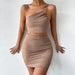 Design Sense Niche Shoulder Drawstring Dress Women