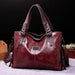 Retro Fashion Tote Casual Soft Leather Shoulder Crossbody Large Capacity Women's Bag