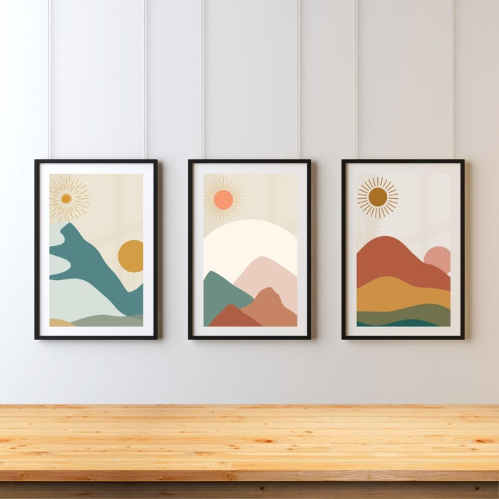 Nature Boho Wall Art Set, Earthy Abstract Prints, Bohemian Home Decor, bohoful Nature Art, Digital  Modern Art Spaces, relaxant art, bohoful