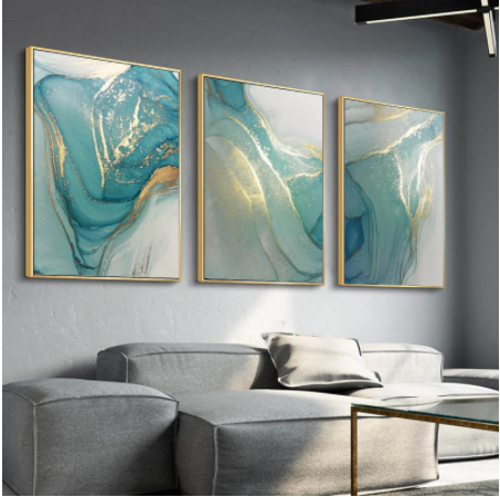 Abstract Liquid Fluid Art Poster Canvas Painting Modern Wall Picture Home Living Room Decor