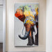 Abstract Elephant Oil Painting Canvas Animal Wall Home Living Room Decor